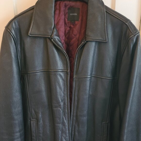 Express Vintage Luxury Leather Jacket - Picture 1 of 5